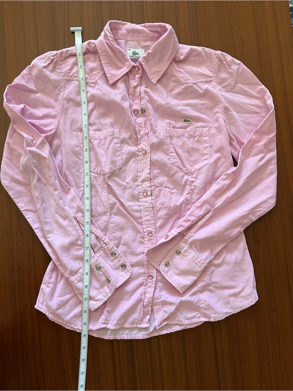 Lacoste Pink Shirt with Green Crocodile Logo
